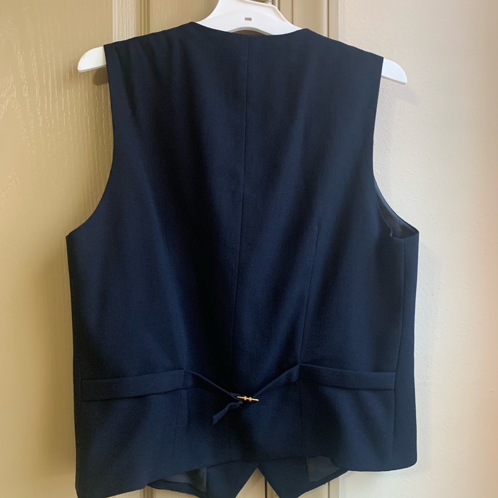 Lauren Ralph Lauren Navy Blue Vest with Gold Buttons - Picture 7 of 9